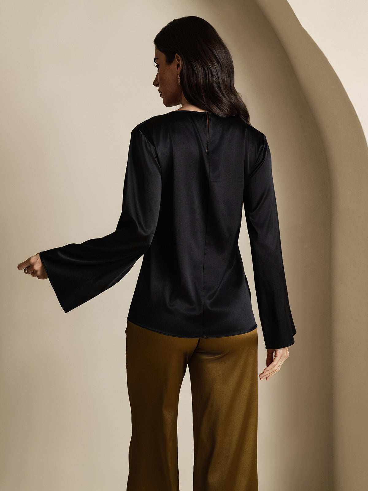 19Momme Soie Relax Longues Manches Blouse 19Momme Soie Relax Longues Manches Blouse