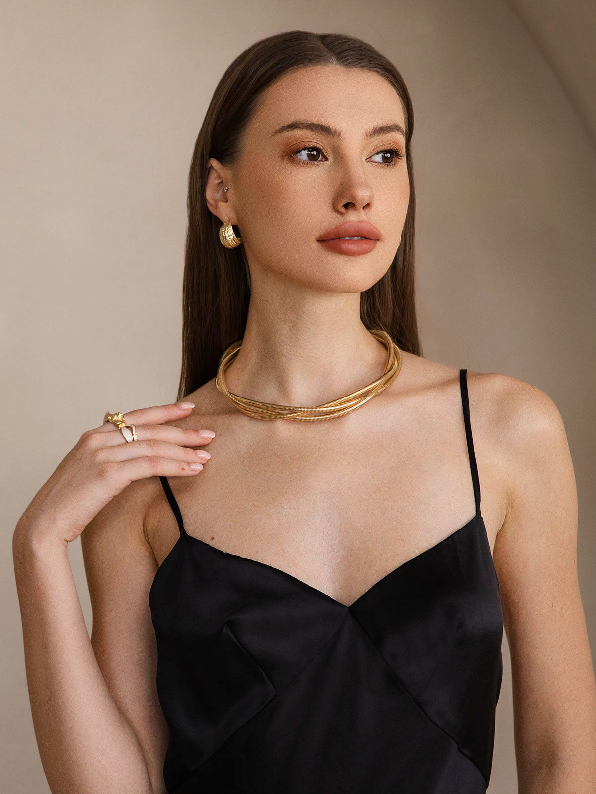 Pure Soie Col V Profond Sans Dos Longue Glisser Robe Pure Soie Col V Profond Sans Dos Longue Glisser Robe