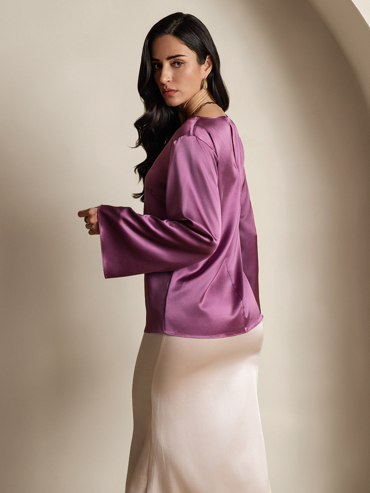 19Momme Soie Longues Manches Blouse 19Momme Soie Longues Manches Blouse