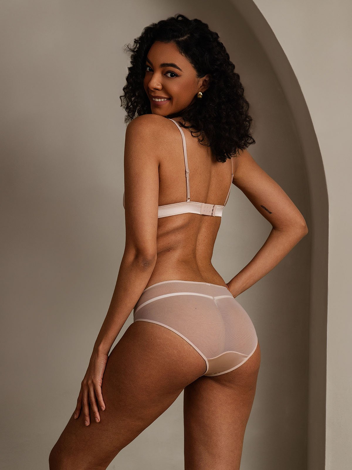 Ensemble Soutien-Gorge Et Culotte Confortable En Pure Soie