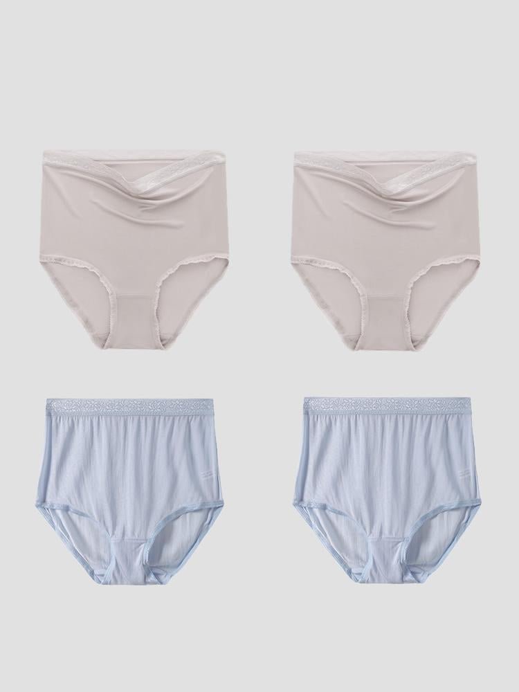 4Pcs Lingerie en Dentelle Tricotée en Soie Boxer Slips (Soutien-Gorge NON Inclus) Culottes 4Pcs Lingerie en Dentelle Tricotée en Soie Boxer Slips (Soutien-Gorge NON Inclus) Culottes