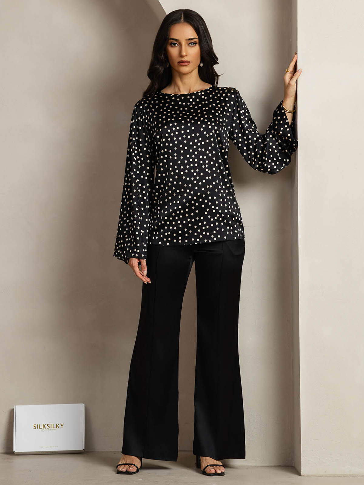 19Momme Soie Longues Manches Blouse 19Momme Soie Longues Manches Blouse