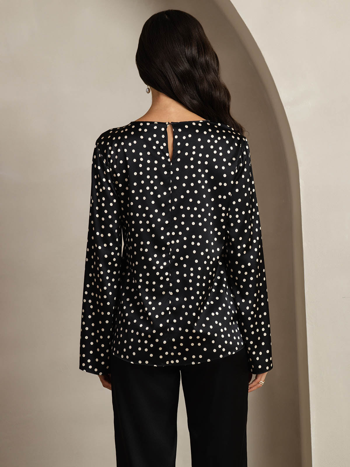 19Momme Soie Longues Manches Blouse 19Momme Soie Longues Manches Blouse