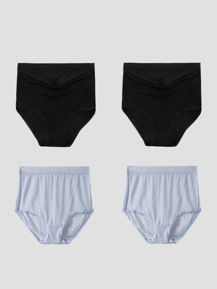 4Pcs Lingerie en Dentelle Tricotée en Soie Boxer Slips (Soutien-Gorge NON Inclus) Culottes 4Pcs Lingerie en Dentelle Tricotée en Soie Boxer Slips (Soutien-Gorge NON Inclus) Culottes