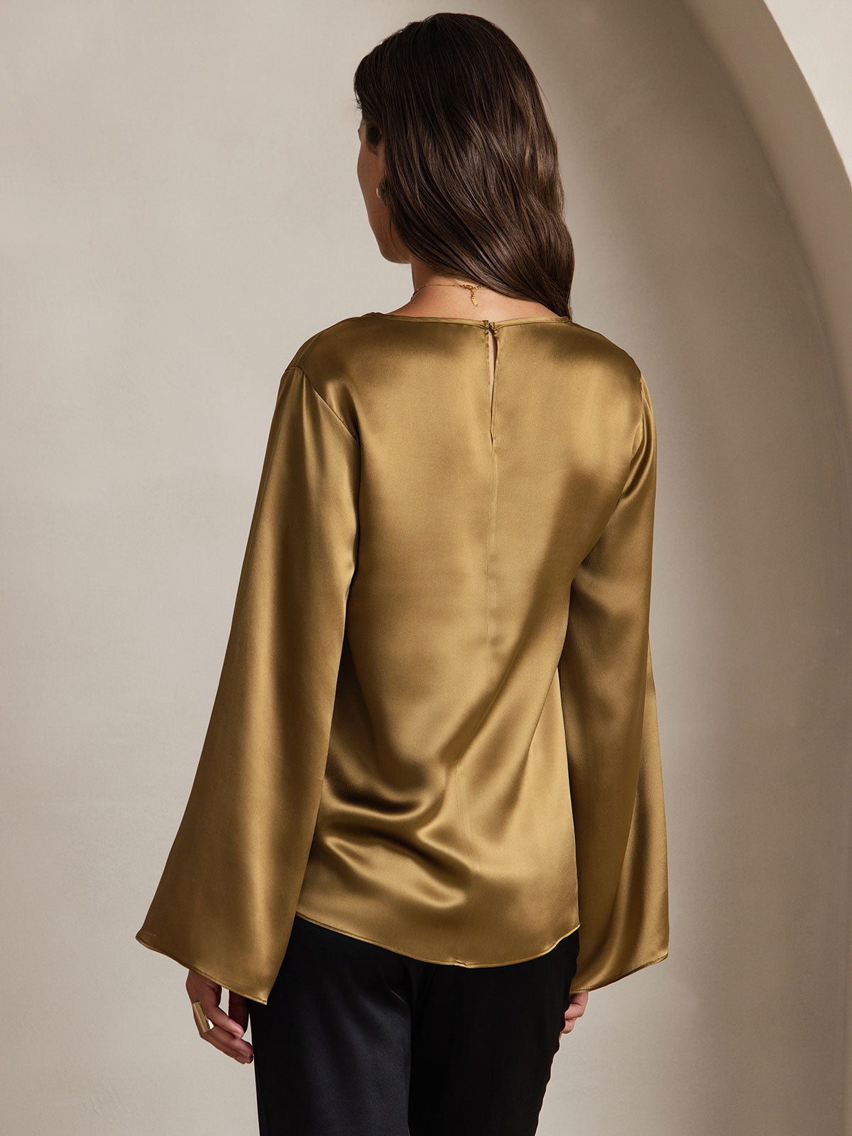 19Momme Soie Longues Manches Blouse 19Momme Soie Longues Manches Blouse