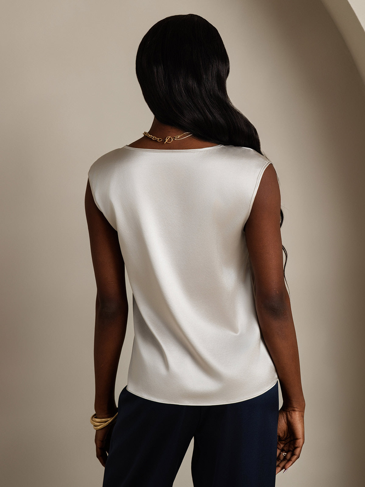 19Momme Soie Manches Capuchons Blouse 19Momme Soie Manches Capuchons Blouse