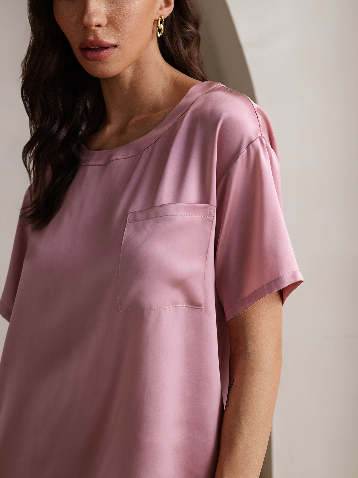 Pure Soie Courtes Manches Pyjamas Pure Soie Courtes Manches Pyjamas