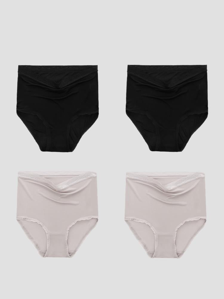 4Pcs Lingerie en Dentelle Tricotée en Soie Boxer Slips (Soutien-Gorge NON Inclus) Culottes 4Pcs Lingerie en Dentelle Tricotée en Soie Boxer Slips (Soutien-Gorge NON Inclus) Culottes
