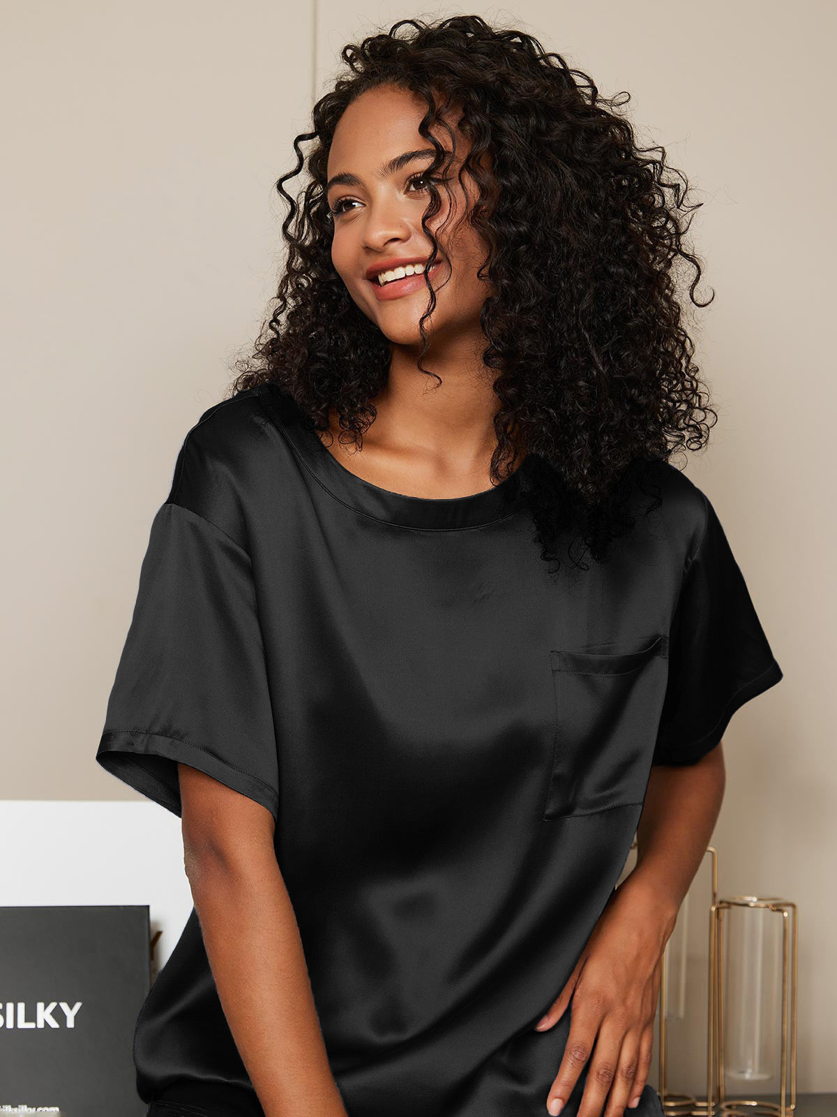 Pure Soie Courtes Manches Pyjamas Pure Soie Courtes Manches Pyjamas