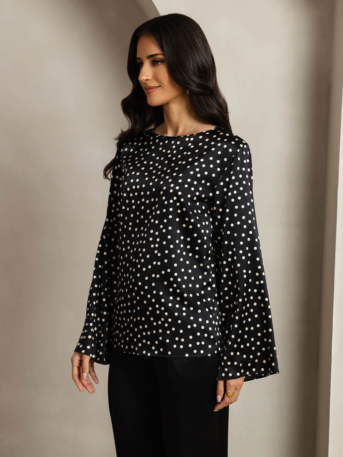 19Momme Soie Longues Manches Blouse 19Momme Soie Longues Manches Blouse