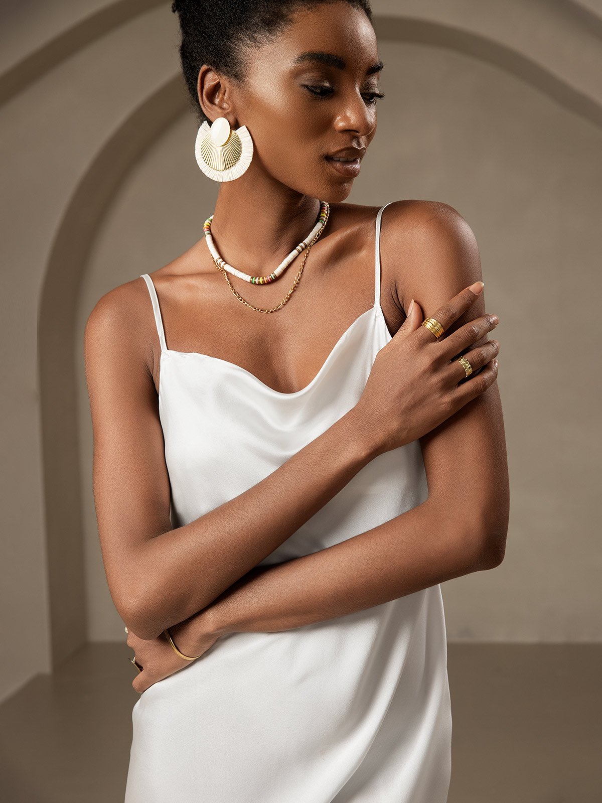 Robe Maxi Longue en Soie Pure avec Bretelles Robe Maxi Longue en Soie Pure avec Bretelles