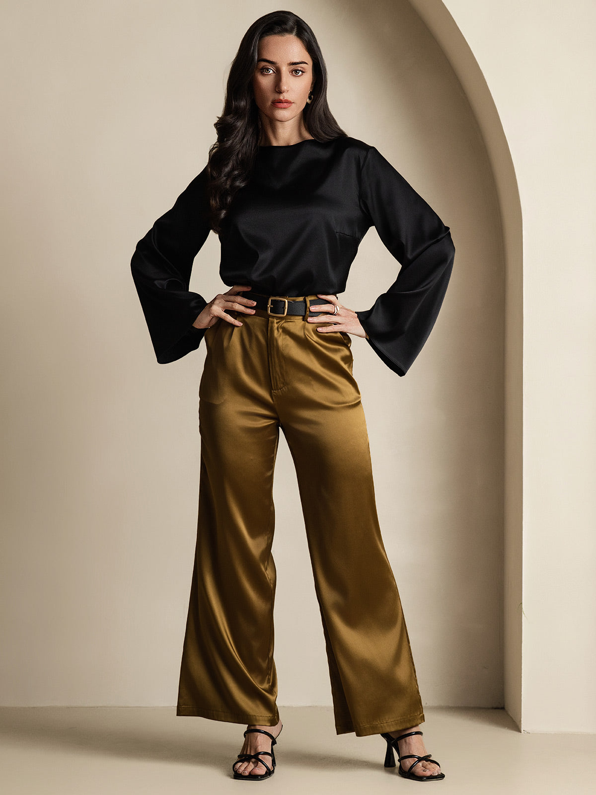 19Momme Soie Relax Longues Manches Blouse 19Momme Soie Relax Longues Manches Blouse